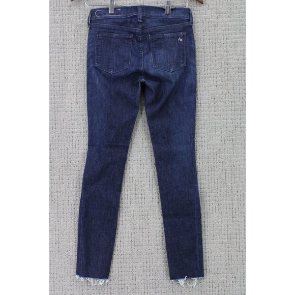 Rag & Bone Jeans Women Size 25 Blue Denim Medium Washed Stretch Ankle Skinny Fit - Picture 5 of 7